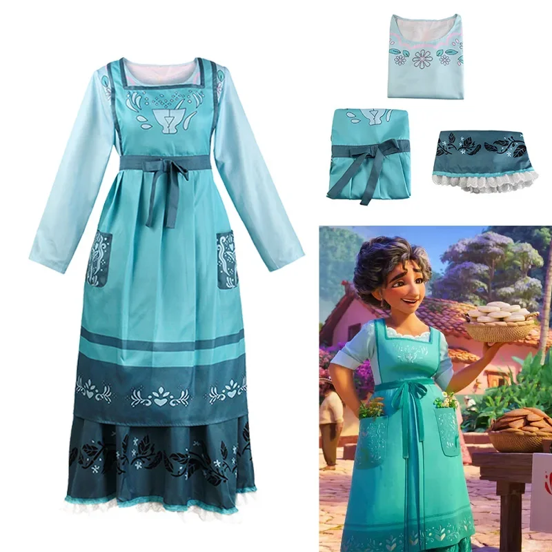 

Costume de Julieta Madrigal Encanto Mirabel pour adultes, robe de cosplay pour mère