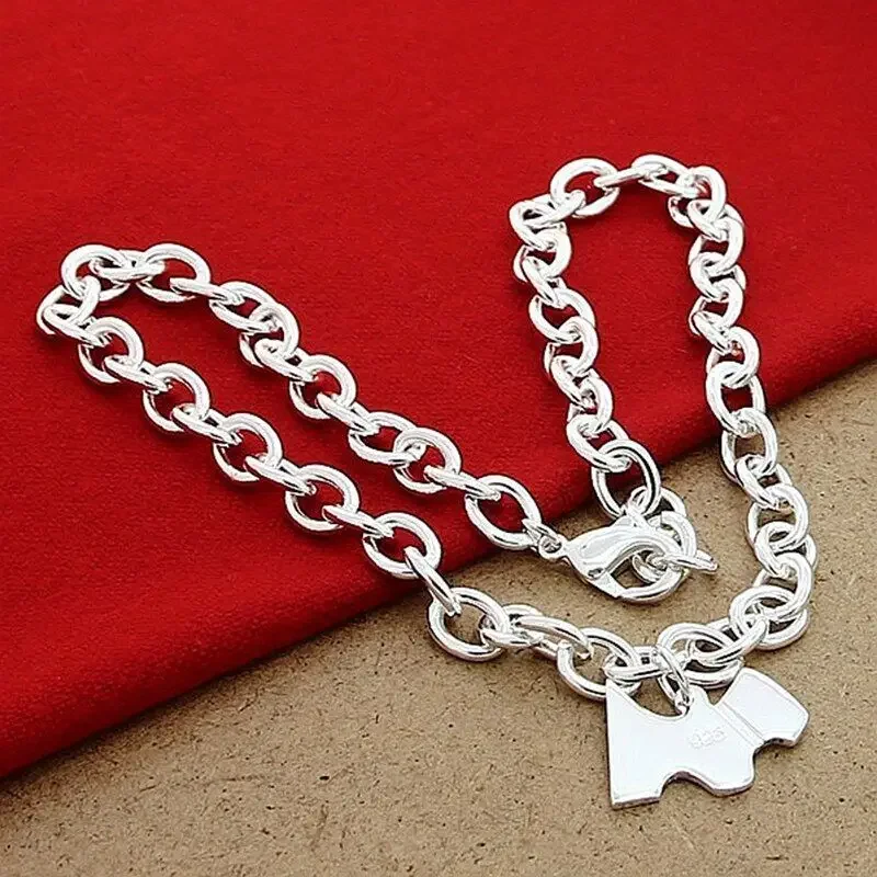

Timeless Elegance 925 Sterling Silver Dog Tags Pendant Necklace Chain Jewelry