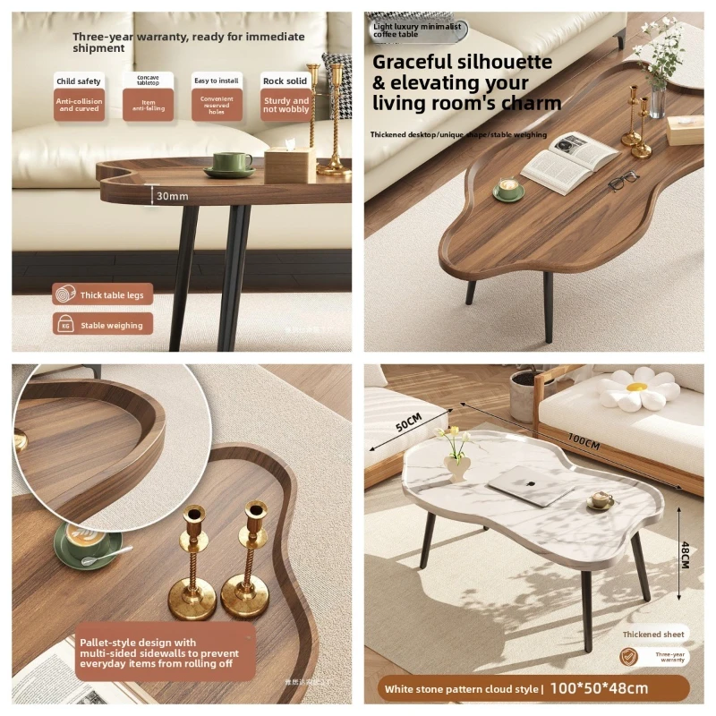 Meja kopi awan ruang tamu rumah meja samping sofa meja modern