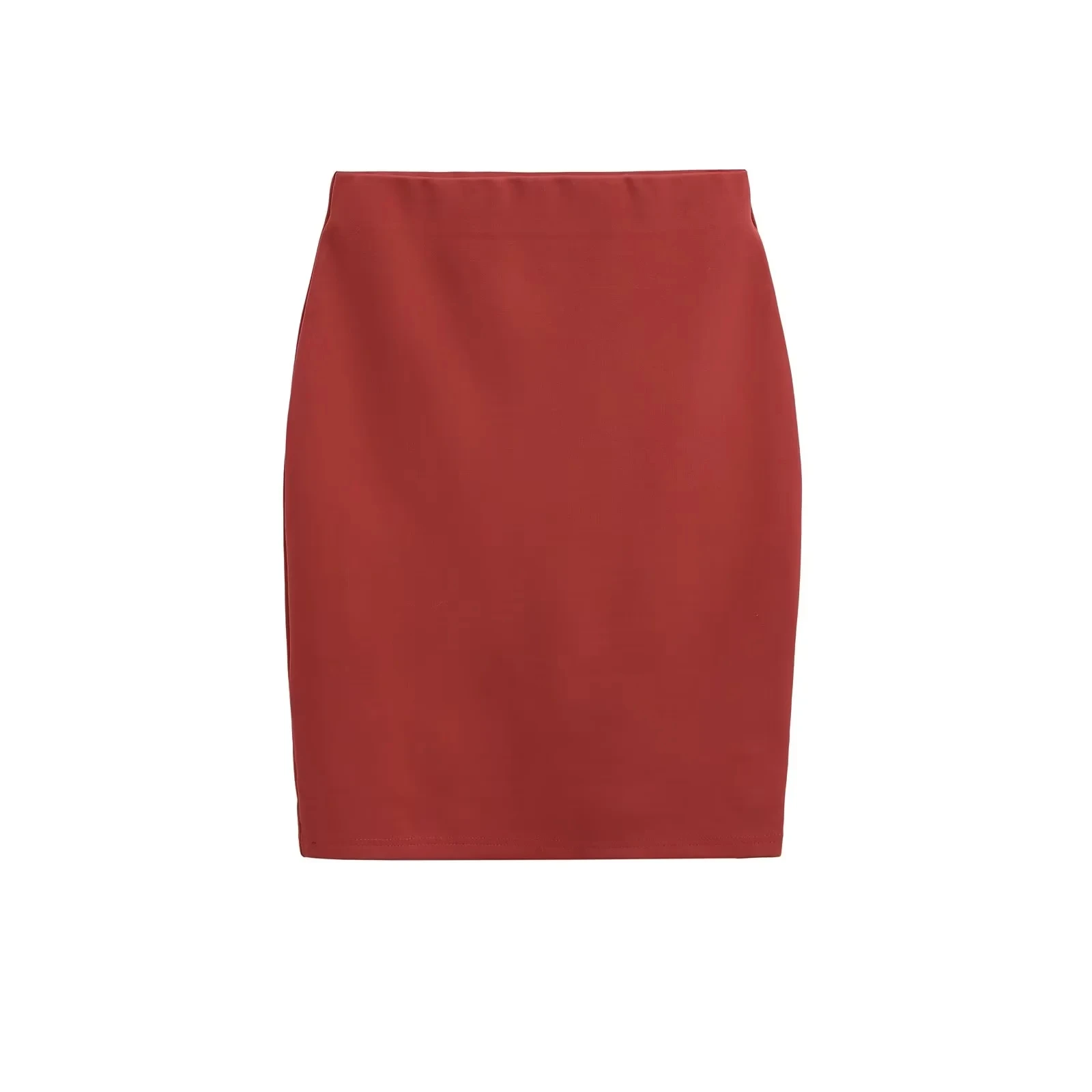 Sexy High Waist Roman f Skirt Tight Fit Commute Workwear Elastic Waist Midi Skirt Pure Color Ladies Summer New Sle