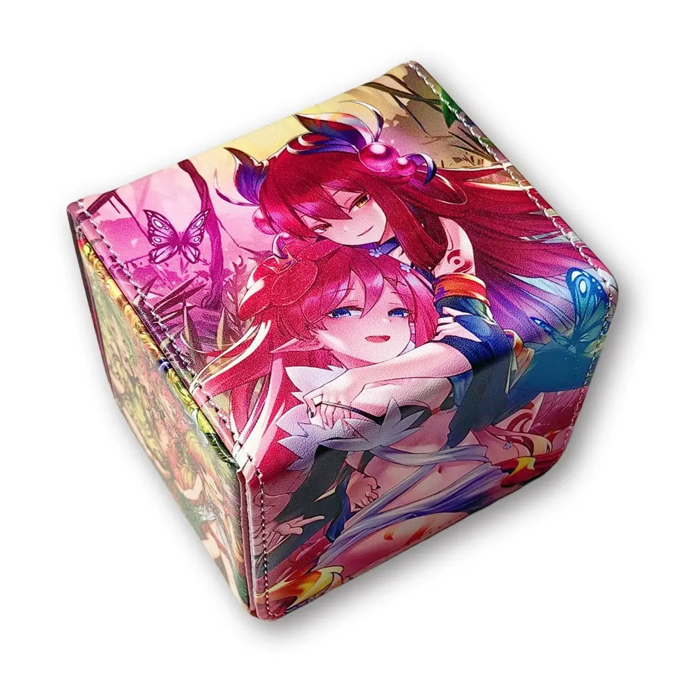 100+ PU Anime Cards Storage Box Deck Board Game TCG Cards Box Protector Bag for MGT/Pkm/Yu-gi-oh/Trading Card Collecting Game