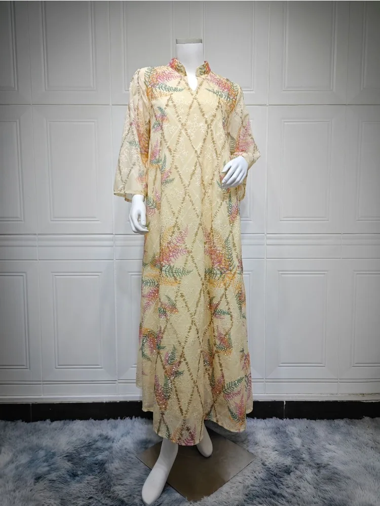 

Eid Muslim Abaya for Women Party Dresses Jalabiya Print Ramadan Morocco Dubai Abayas Kaftan Islam Vestidos Arab Long Robe 2025