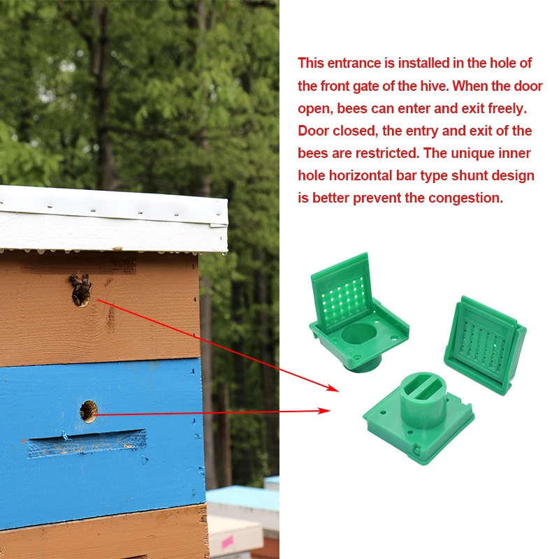 Langstroth Dadant Beehive Entrance Plastic Bee Box Entrance Reducer Gate Control Bees In and Out