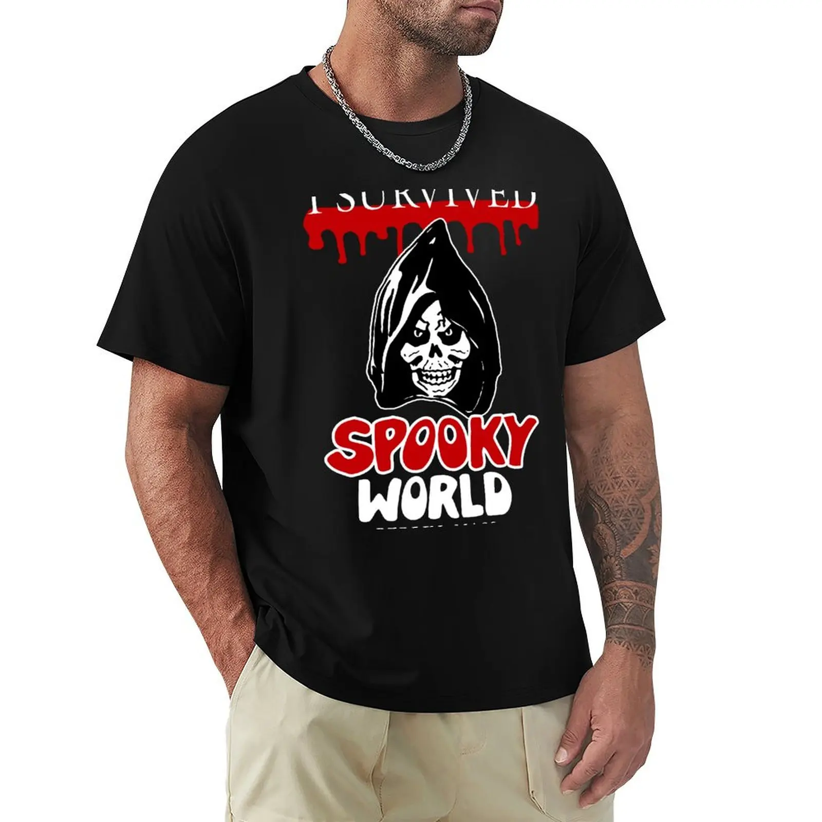 

I Survived Spooky World T-Shirt anime shirt Personalized t-shirt baggy shirts t shirts for men graphic