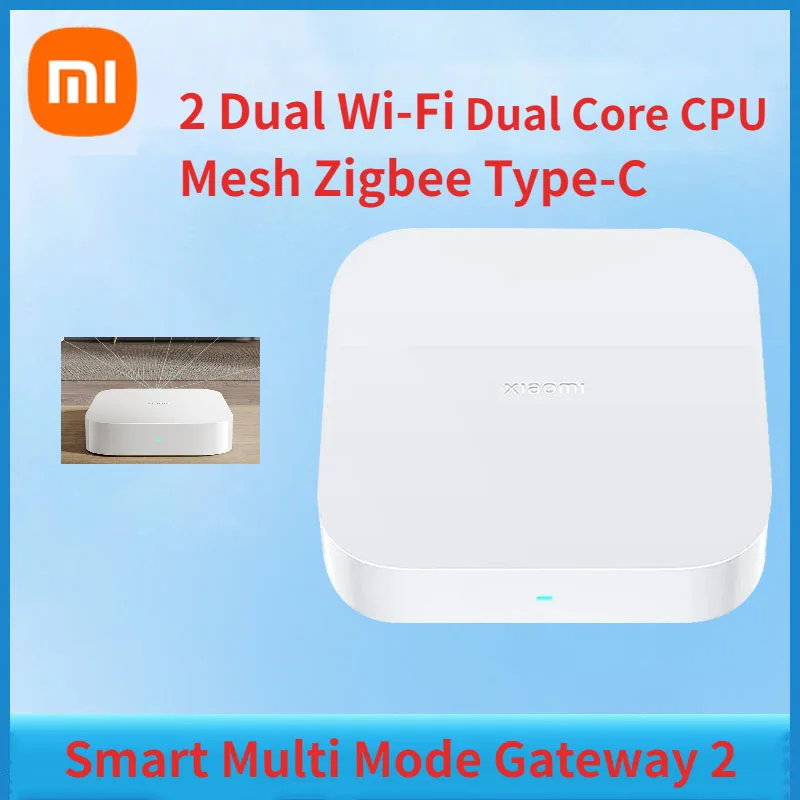

Xiaomi Hub Smart Multi Mode Gateway 2 Home Dual Wi-Fi 5G and 2.4G RJ45 Port 3 Protocol Bluetooth Dual Core CPU Connect Mijia APP