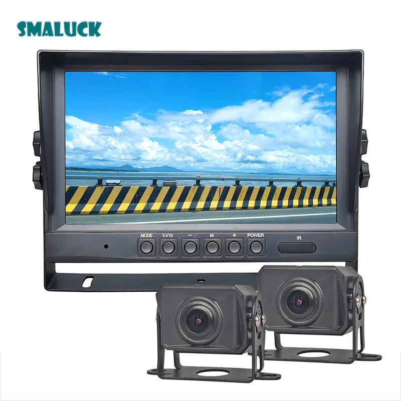 SMALUCK 1080P 9inch AHD IPS Rear View Car Monitor IP68 Waterproof Starlight AHD Rear View Camera for Car Bus Houseboat Truck