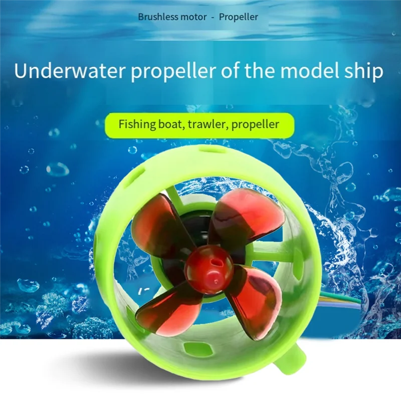DIY RCロボットデコイネスト潜水艦対応DC12V-24V 20A水中ジェットボートスラスタエンジン4ブレードCW CCWモーター
