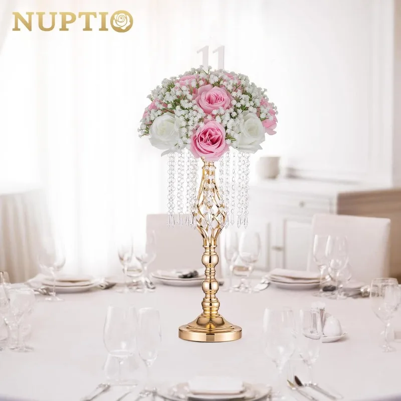 NUPTIO Розовые розы для центральных части: 10 шт. искусственный цветок диаметром 9,4 дюйма