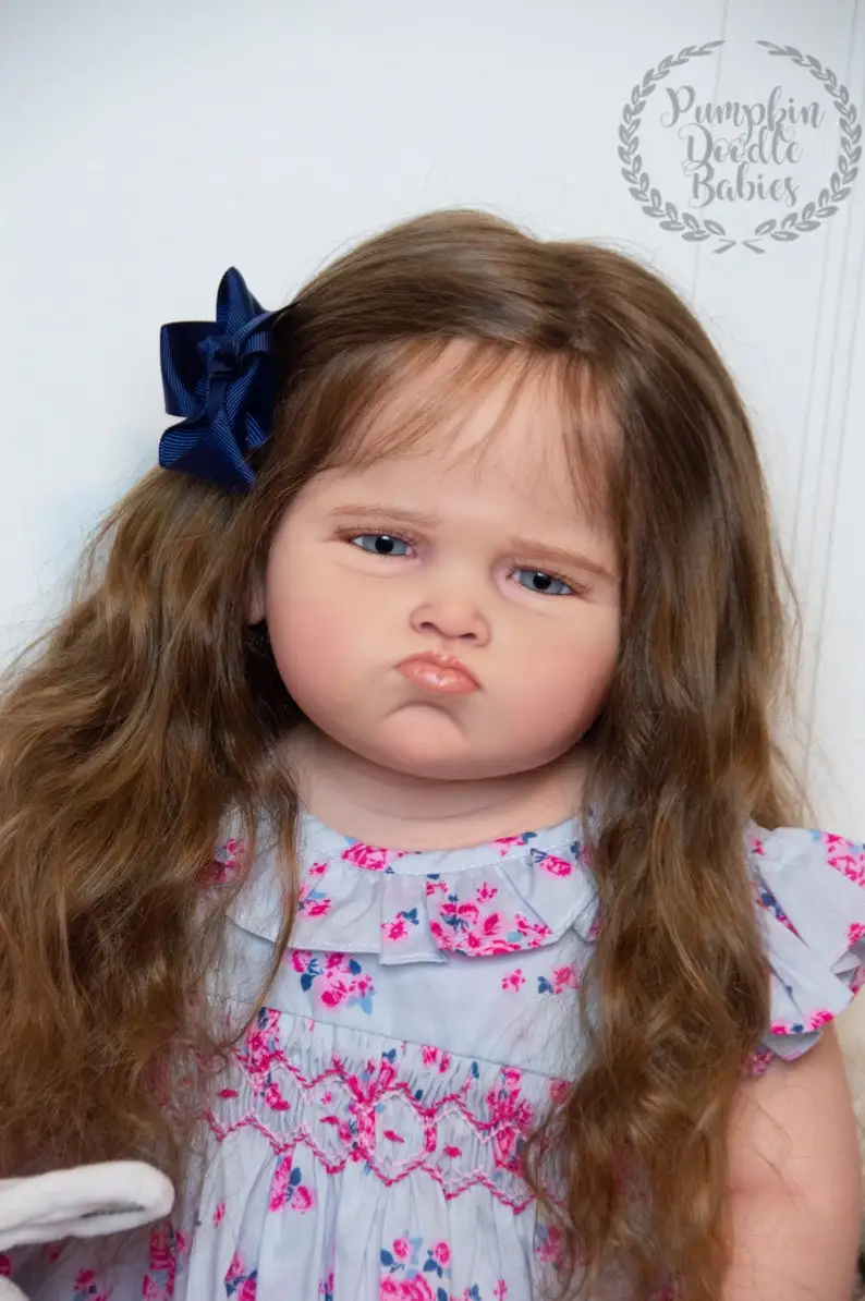 

INDIVIDUALISIERUNG New Release Reborn Kleinkind Puppe Baby Mädchen Grumpy Grace von Ping Lau 68"