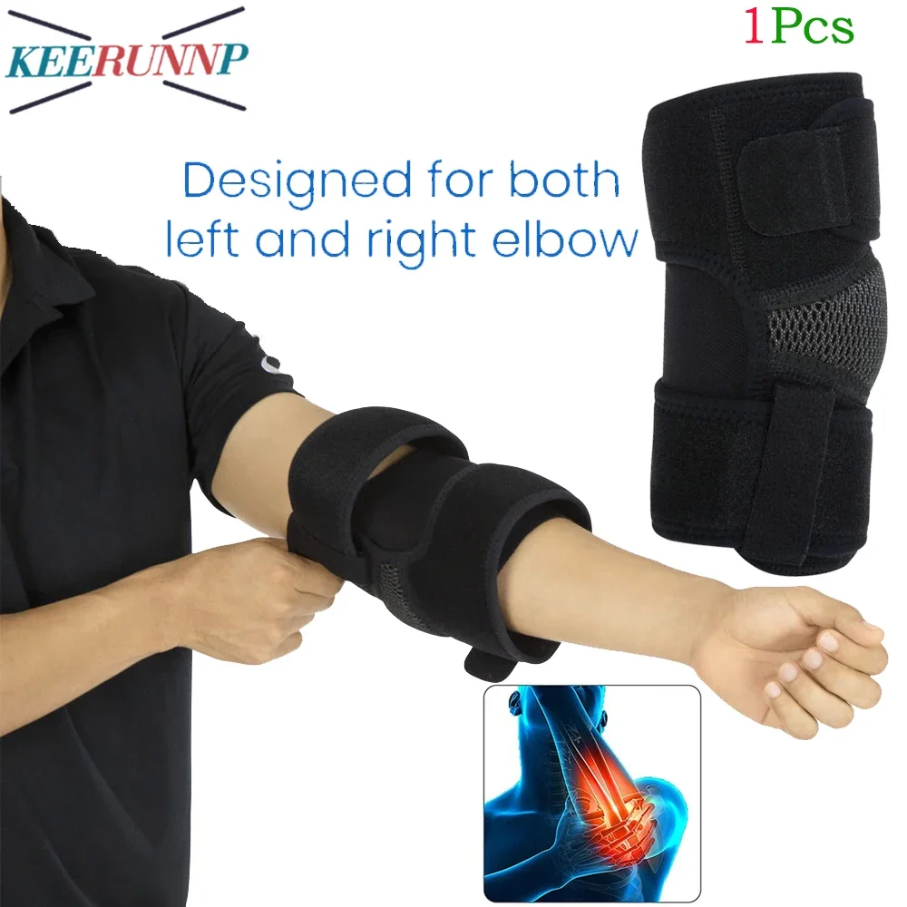 1Pcs Adjustable Elbow Support for Golfer’s Elbow,Bursitis,Elbow Sprains,Arthritis,Sports Injury RecoveryJoint - One Size fit All