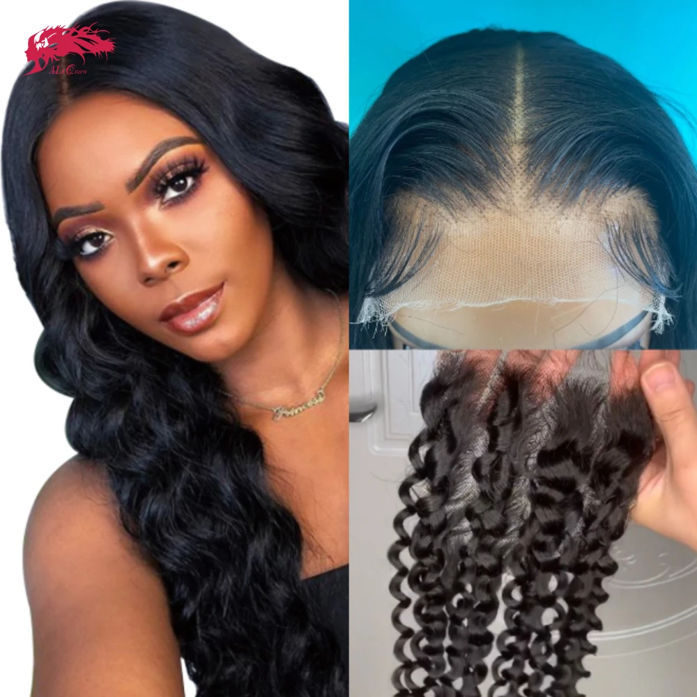 

Ali Queen Natural Wave 2x6 5x5 6x6 7x7 HD Lace Closure Invisible Skin 13x6 13x4 Lace Frontal Raw unprocessed human hair