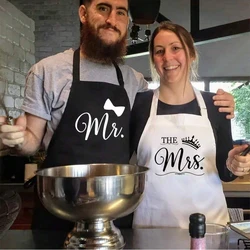 Mr and Mrs Apron Set Bride Groom Newlywed Couple Wedding Bridal Shower Anniversary Christmas Housewarming New Home Gift present