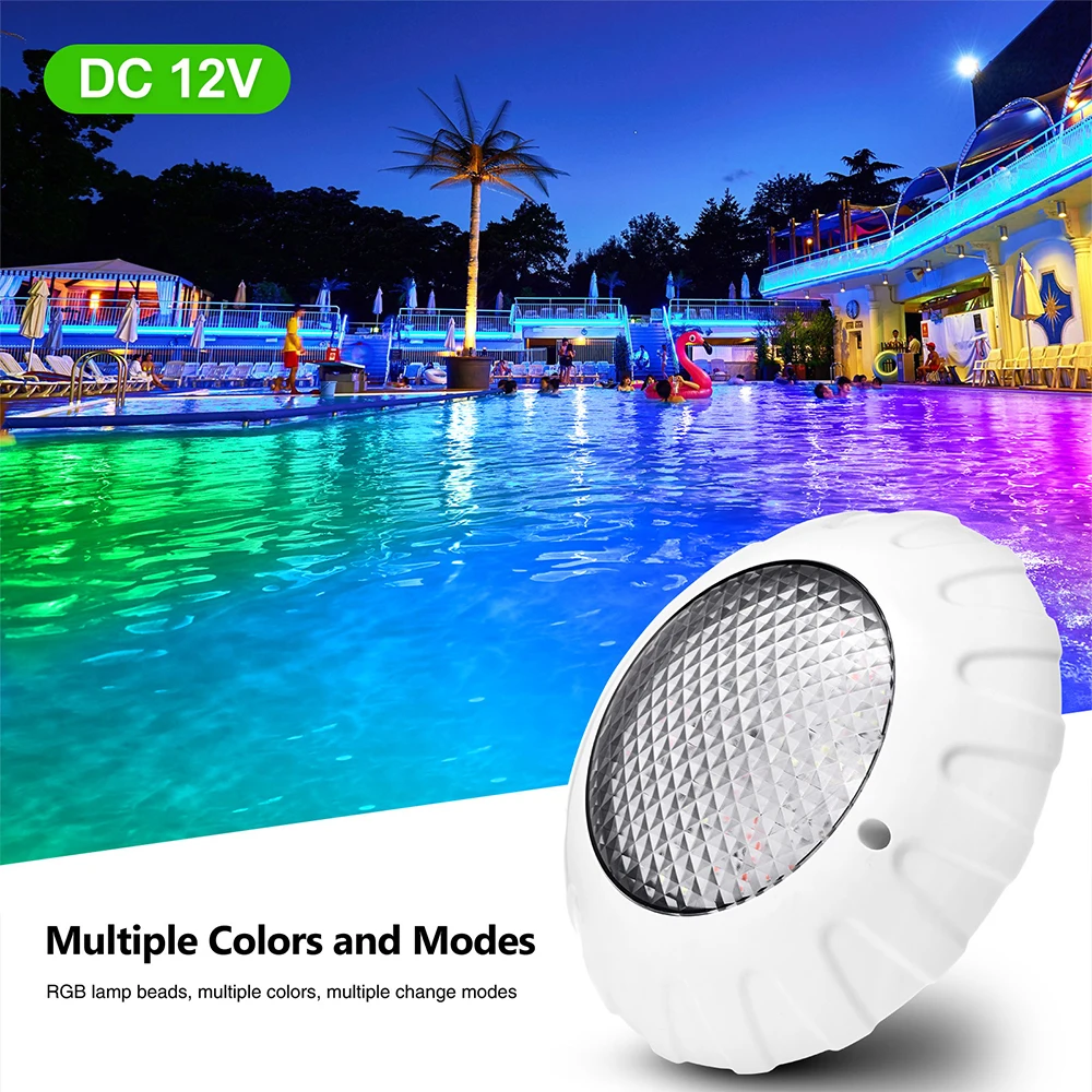 LED Swimming Pool Light 38W RGB LED Waterproof Underwater Light Pond Lights Spotlight For Outdoor Pool Aquarium Bath Accessories