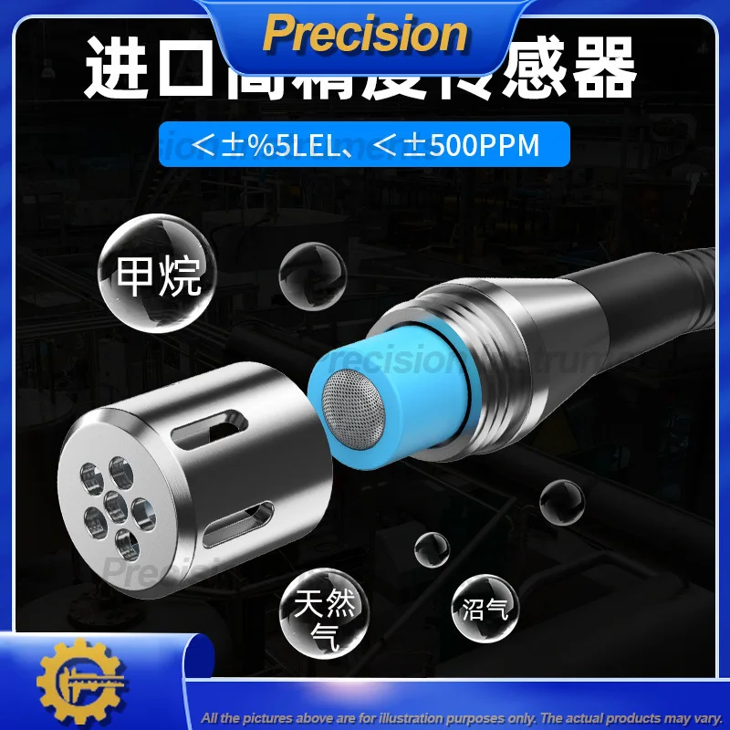 Gas Detector High Sensitivity Digital Display Natural Gas Alarm Leak Tester for Home Safety Multi Gas Monitor