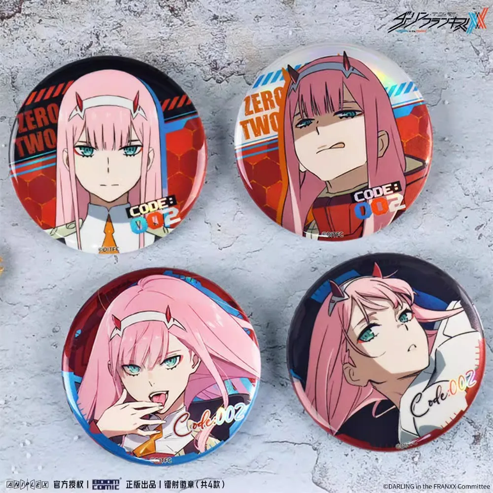 Лазерный значок 5,8 см Zero Two Hiro Ichigo из аниме периферийная игра «сделай сам»