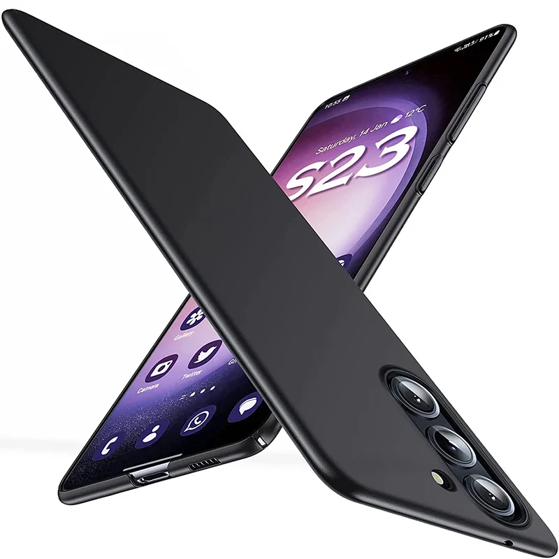 

Ultra Thin Solid Color Matte Case For Samsung Galaxy S25 S24 S23 FE S22 S21 Plus S20 Note 20 Ultra Slim Hard PC Back Cover Coque