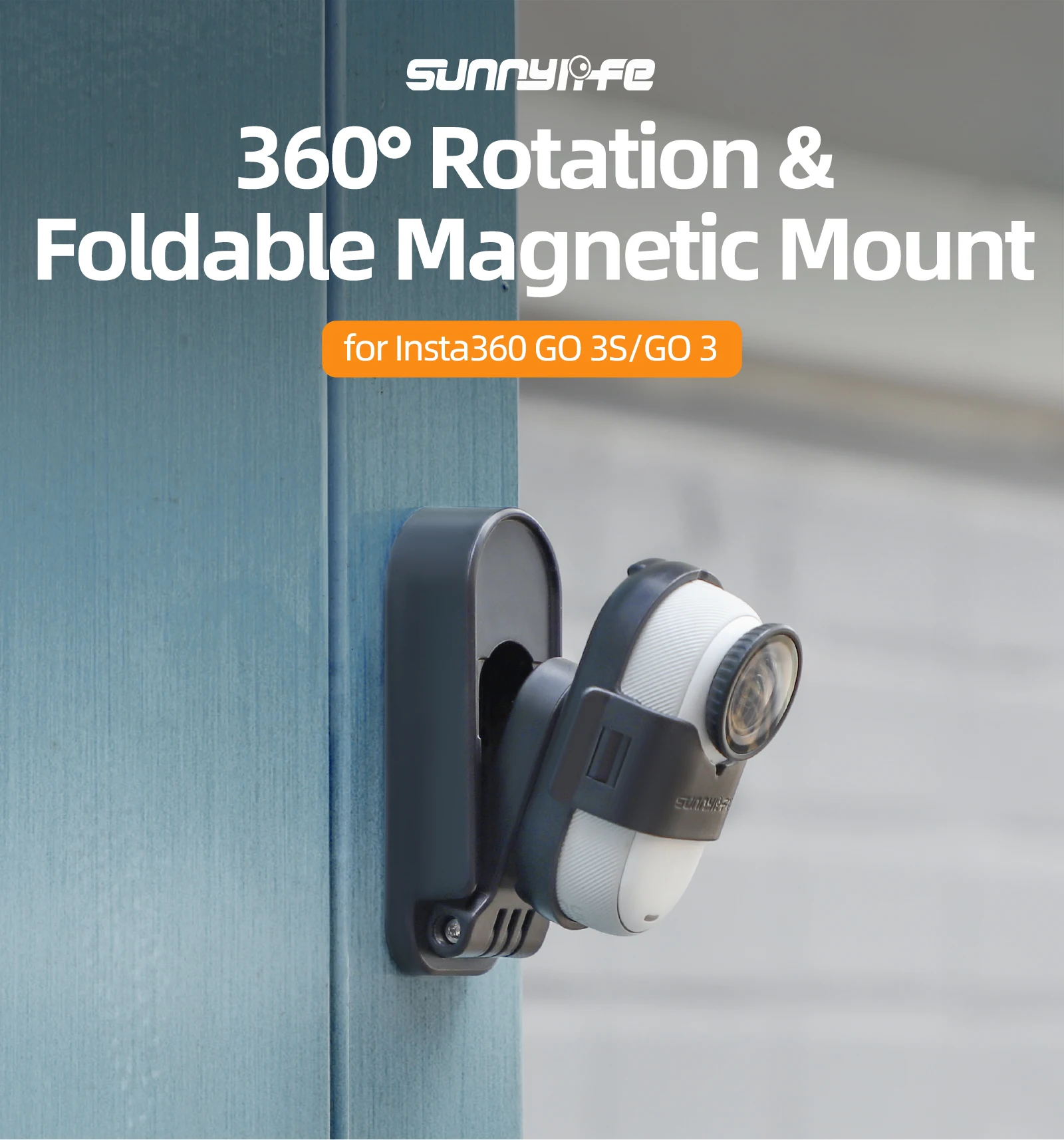 

Magnetic Quick Release Mount Base For Insta360 GO3S /GO3 360° Rotating Folding Stand Holder Camera Accessories