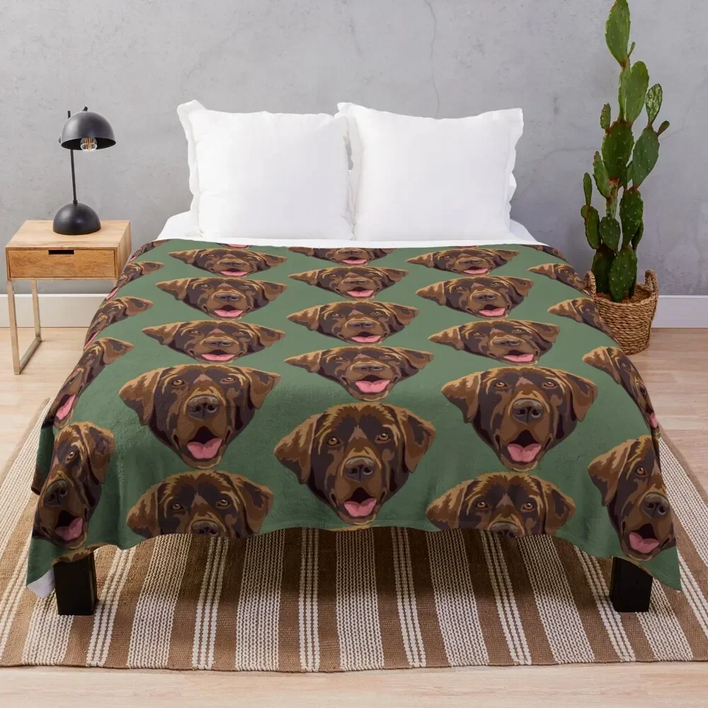 

Chocolate Labrador Throw Blanket Camping halloween anime Blankets For Sofas Blankets