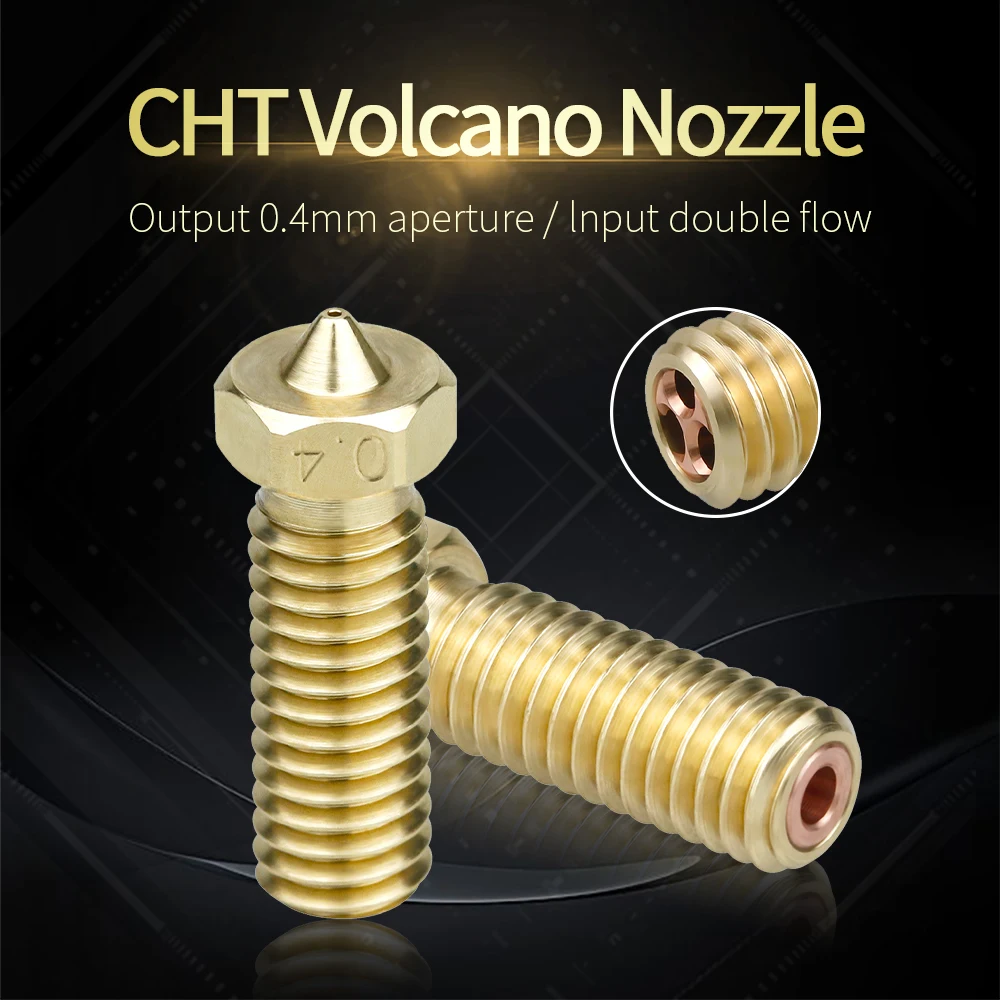 Sidewinder X1& X2 CHT Volcano Nozzle Genius & Genius Pro Artillery 3D Printer 0.4-0.8mm Clone Brass Nozzles 1.75mm Filament