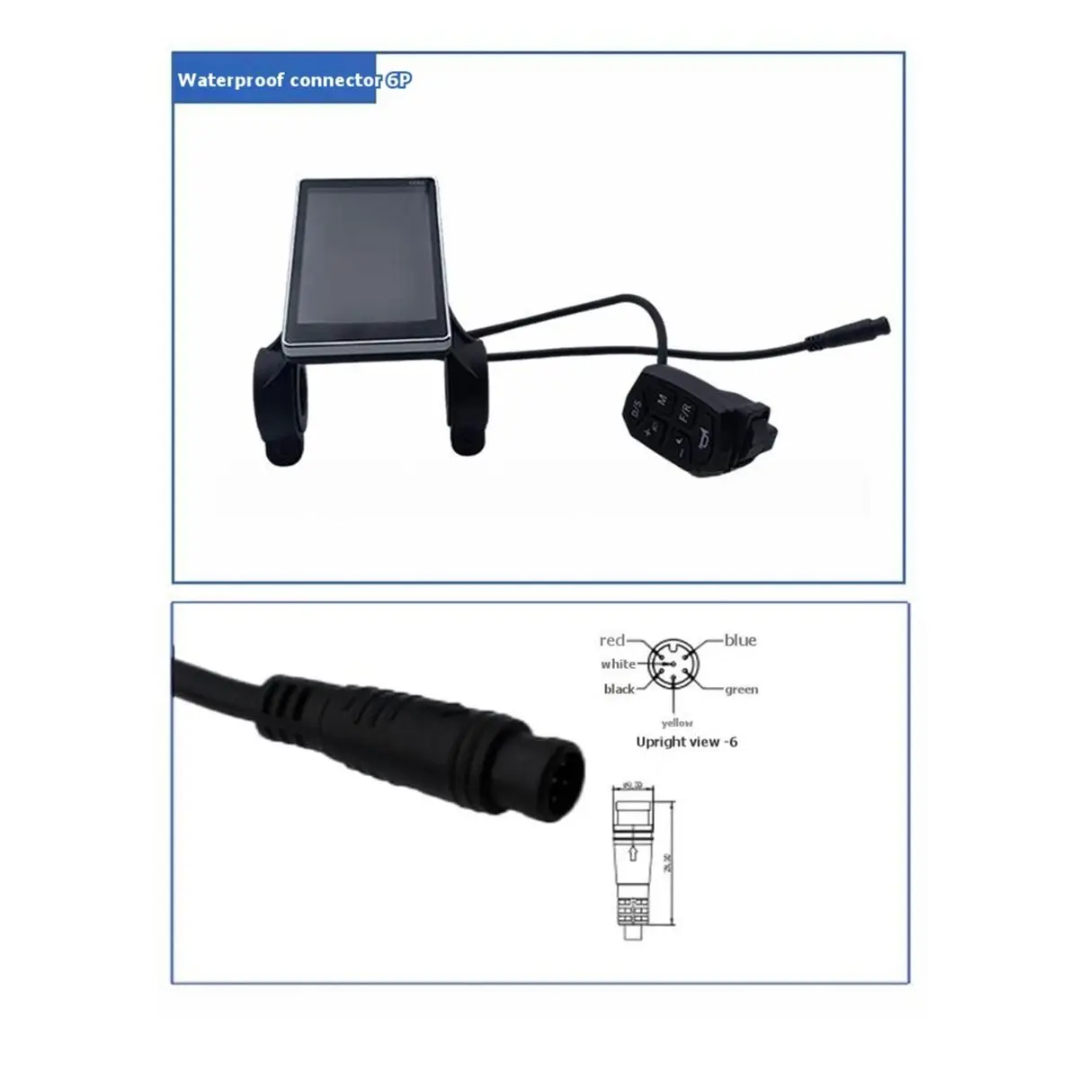 newA10R Ebike Display V680 DK86 Electric Bike Computer Bicycle Speedometer Electric Bike LCD Display Waterproof 6pin