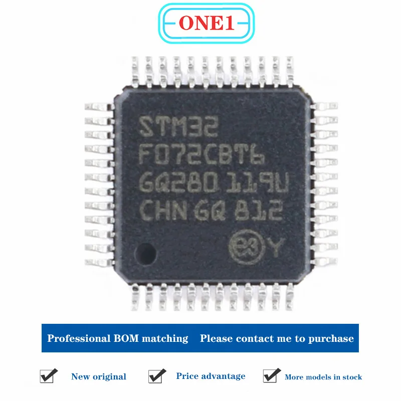1PCS/lot New original STM32F072CBT6 LQFP-48 ARM Cortex-M0 32-bit microcontroller-MCU