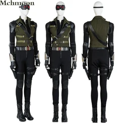 Widow Cosplay Costume Black Yelena Belova Cosplay Costume Adult Women Jumpsuit Leather Halloween Outfit Battle Vest Custom Made
