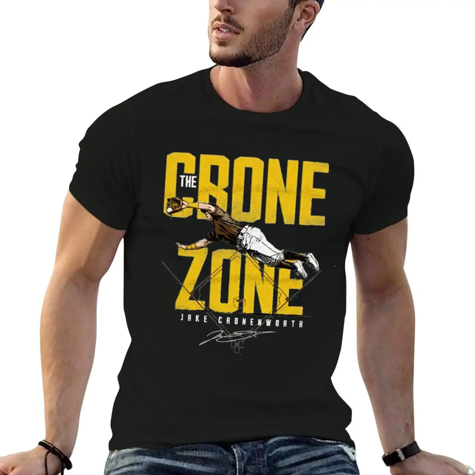 

man Crone shirt Zone cotton funny humor t t shirts quality dark high The T-Shirt