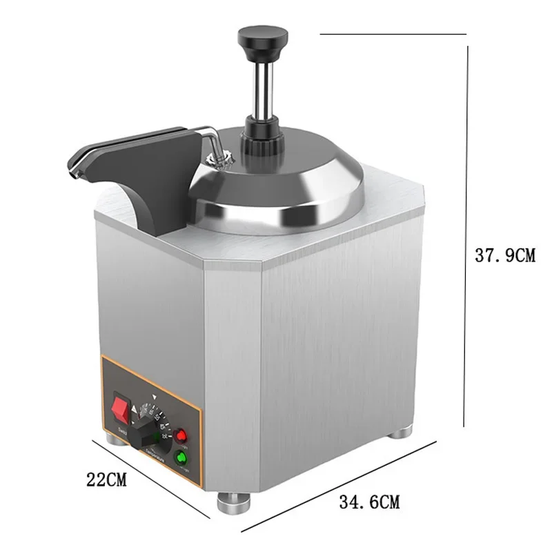 Commercial Sauce Warmer, Cheese Sauce Warmer, Pump-Style Dispenser, Self-Service Restaurant Chocolate Sauce Warmer
