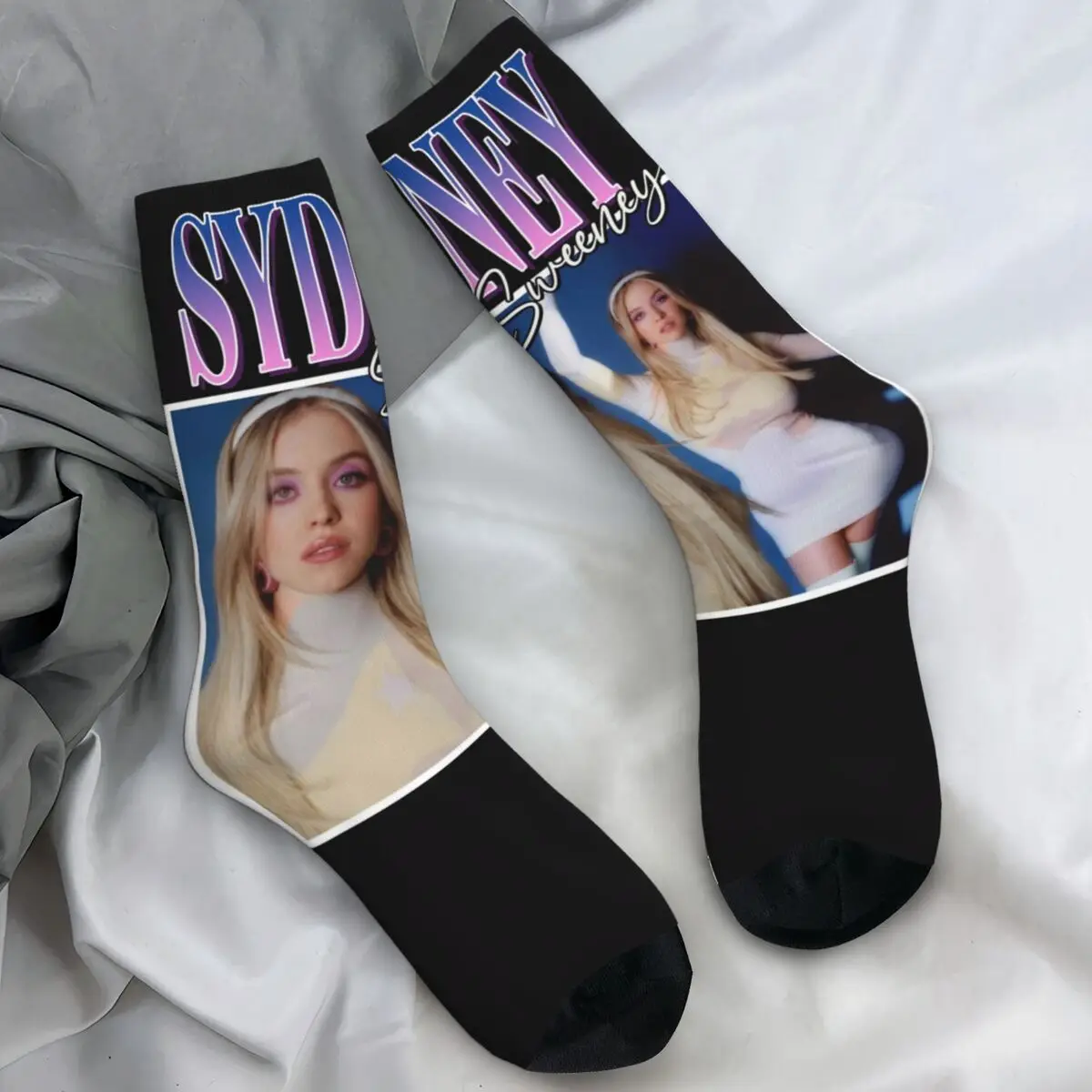 

Носки Sydney Sweeney American Actress, зимние чулки, забавные носки высокого качества для пар, нескользящие носки для занятий спортом на открытом воздухе