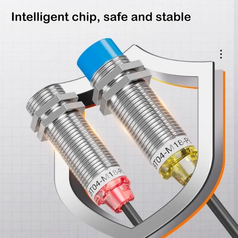 M18 Long-range Metal Sensor Proximity Switch PNP DC Three-wire DC 24V Two-wire NPN Normally Open NO Normally Closed