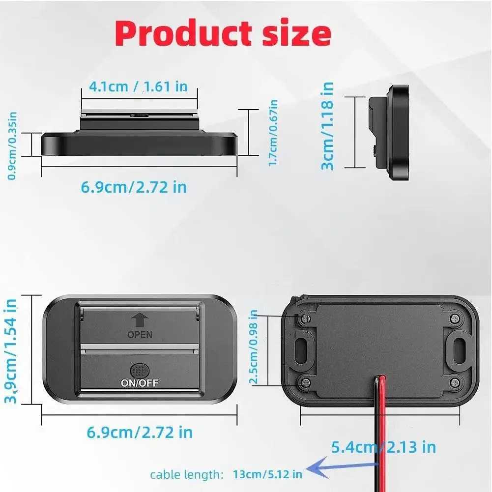 Quick Charge PD Type C Dual USB Ports Car Bus Charger Socket Adapter 12V/24V USB Power Panel With Swith For Marine Motorcyc