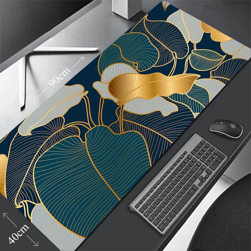 Tropical Leaves Plant Large Mouse Mat Keyboard Gaming Mousepad Large Size 400x900mm Office Decoration Carpet Desk Mat