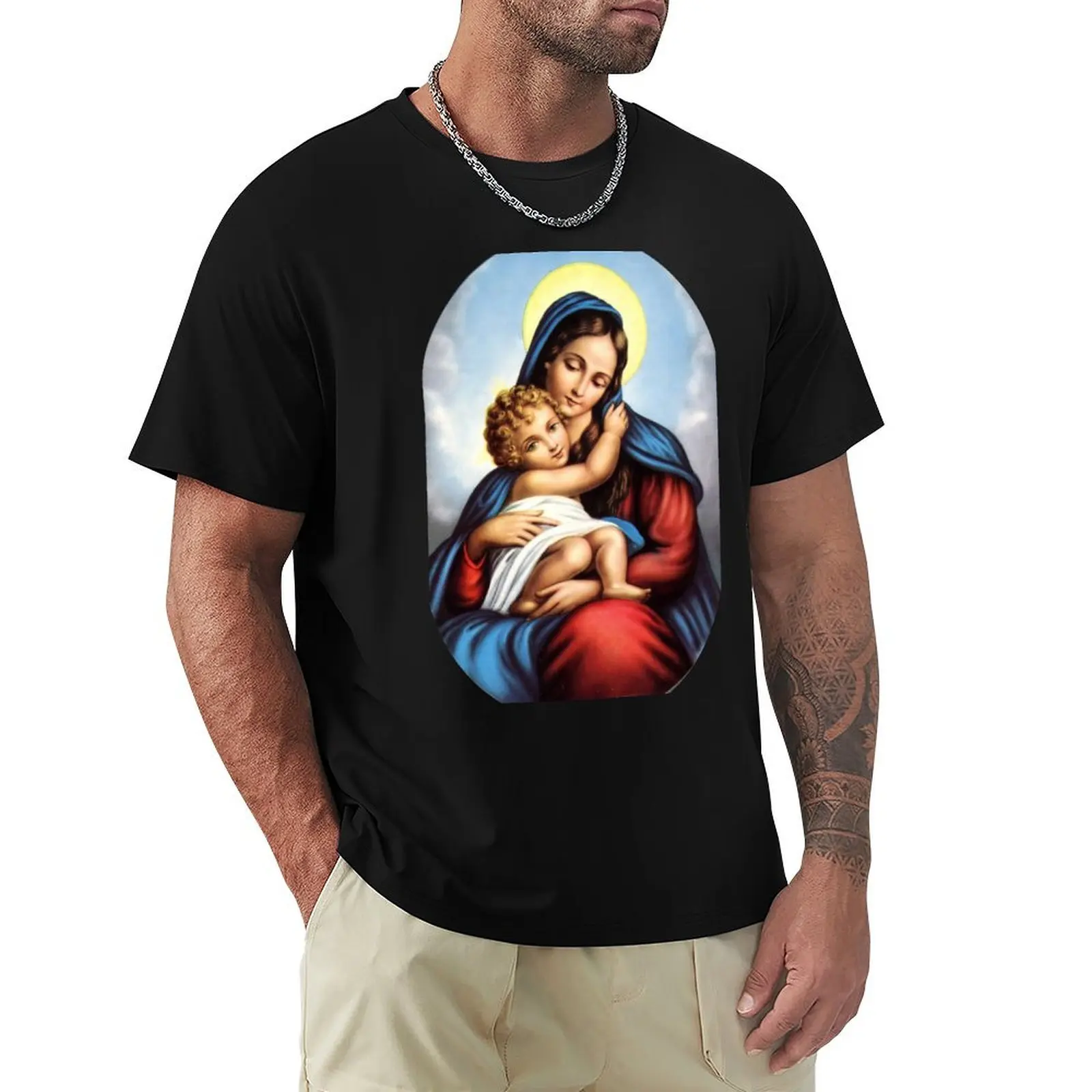 

virgin mary T-Shirt Blouse custom t shirt fitted t shirts for men
