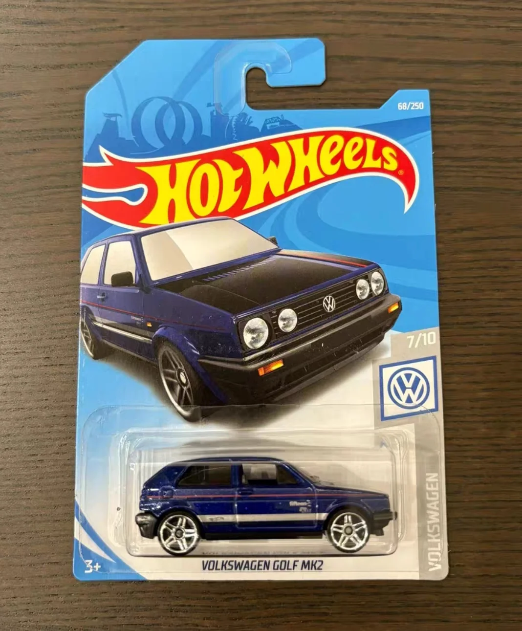 ของแท้รถฮอทวีลส์โฟล์คสวาเก้นกอล์ฟ Mk2 1/64 โลหะหล่อรุ่นของเล่นเด็กของขวัญวันเกิด
