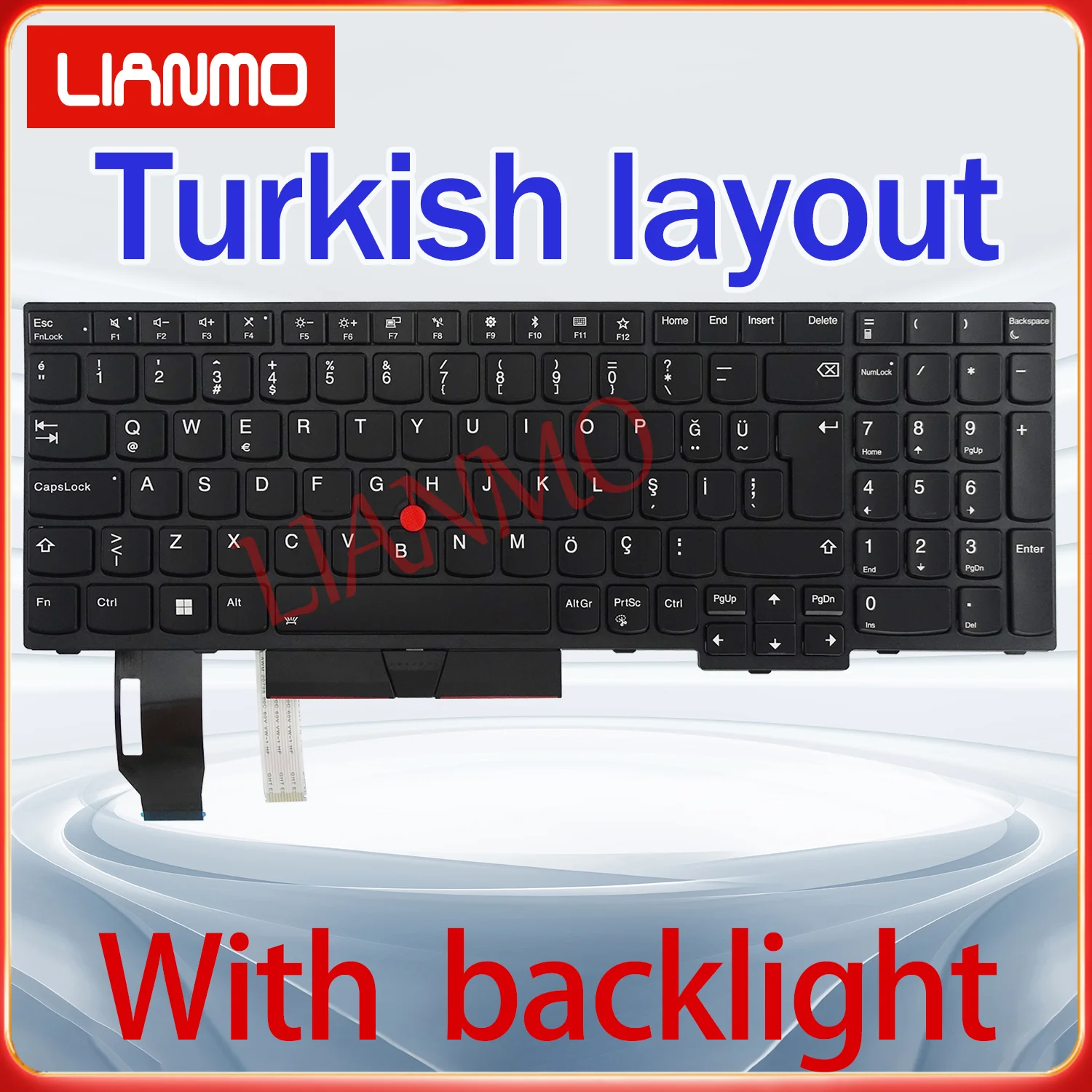 Swedish/Slovenia/Norwegian/Turkish/Switzerland for Lenovo E580 E585 E590 E595 T590 P53S L580 L590 P72 P53 P73 Backligh keyboard