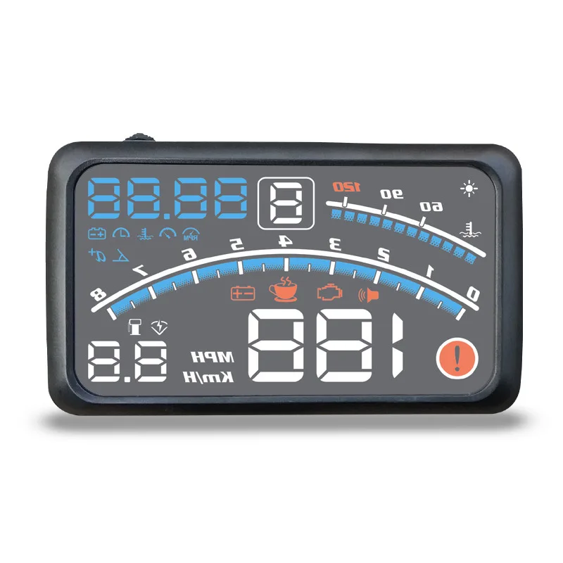 Nuovo 4E aggiornato Car HUD Car Head Up Display OBD Driving Computer Monitor temperatura dell\'acqua misuratore di velocità di tensione accessori per