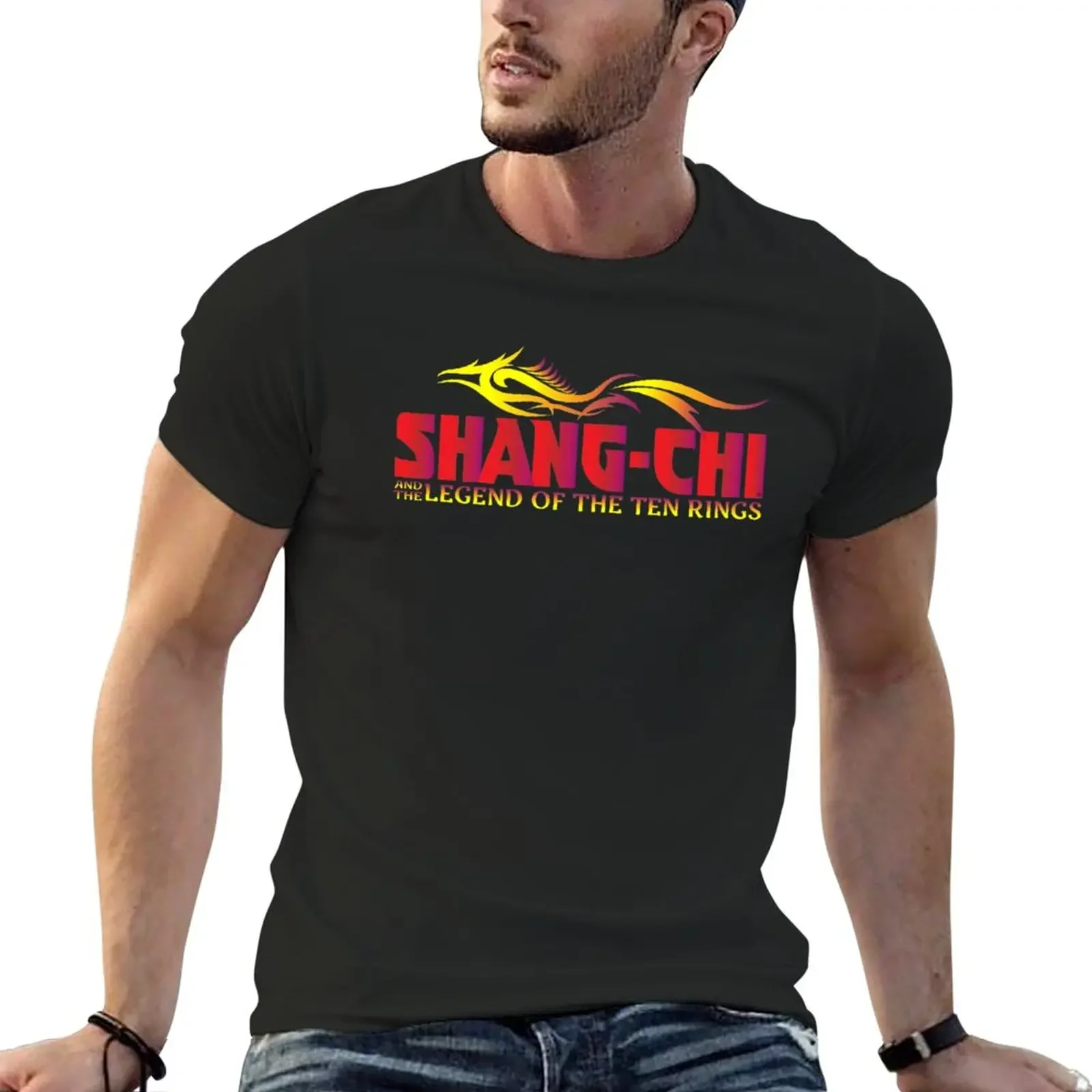 

Shang chi with dragon T-Shirt oversizeds vintage clothes men graphic t shirts