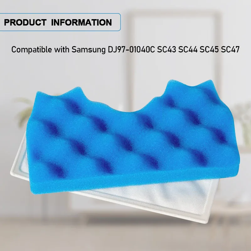 Blue Sponge Hepa Filter element Kit for Samsung DJ97-01040C SC43 SC44 SC45 SC47 Series Robot Vacuum Cleaner Parts Accessory