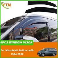 Para Mitsubishi Delica L400 1994 1995 1996 1997 1998 1999 2000 2001 2002 Deflector de lluvia y sol Deflector de ventana de coche