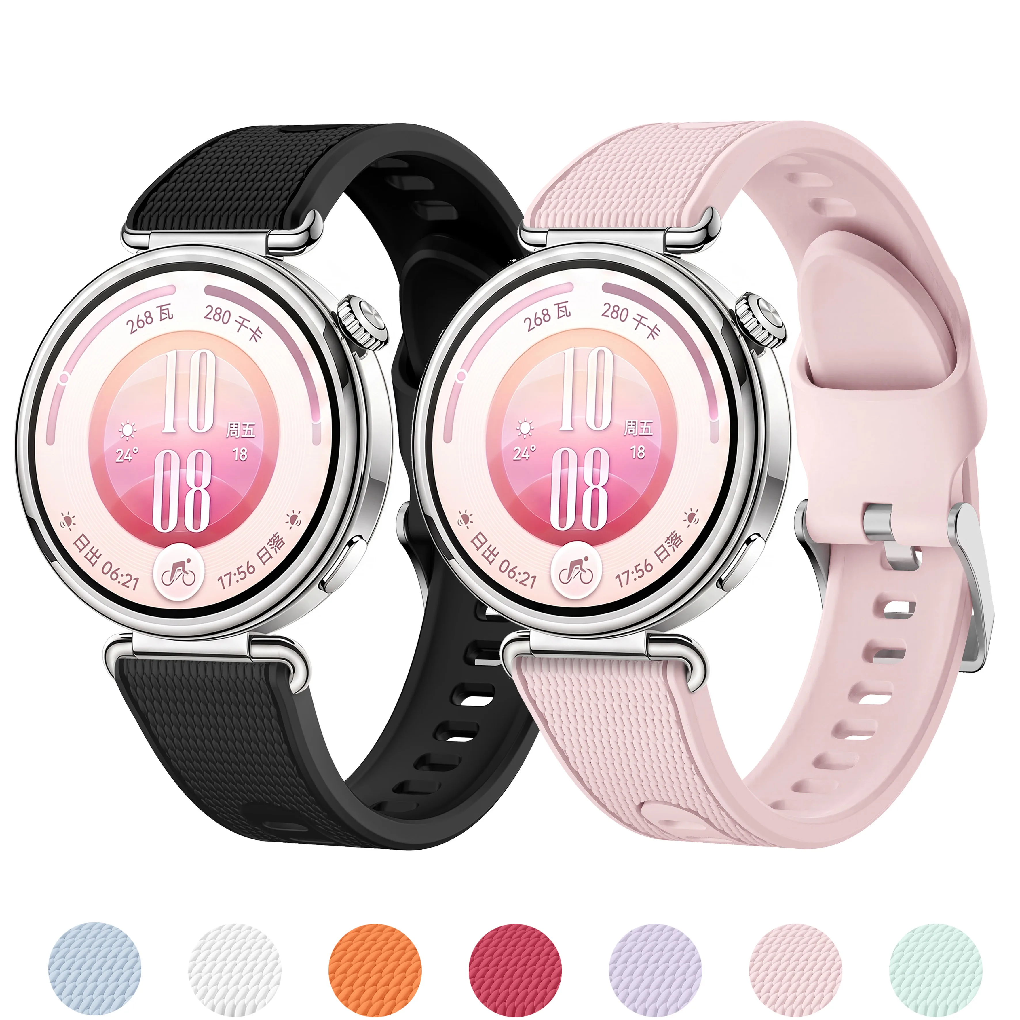 Original 1:1 Armband für Huawei Watch GT 7 6 5 4 41mm Sport Silikonarmband Correa HUAWEI Watch GT 5 Pro 5 42mm 18mm Uhrenarmbänder