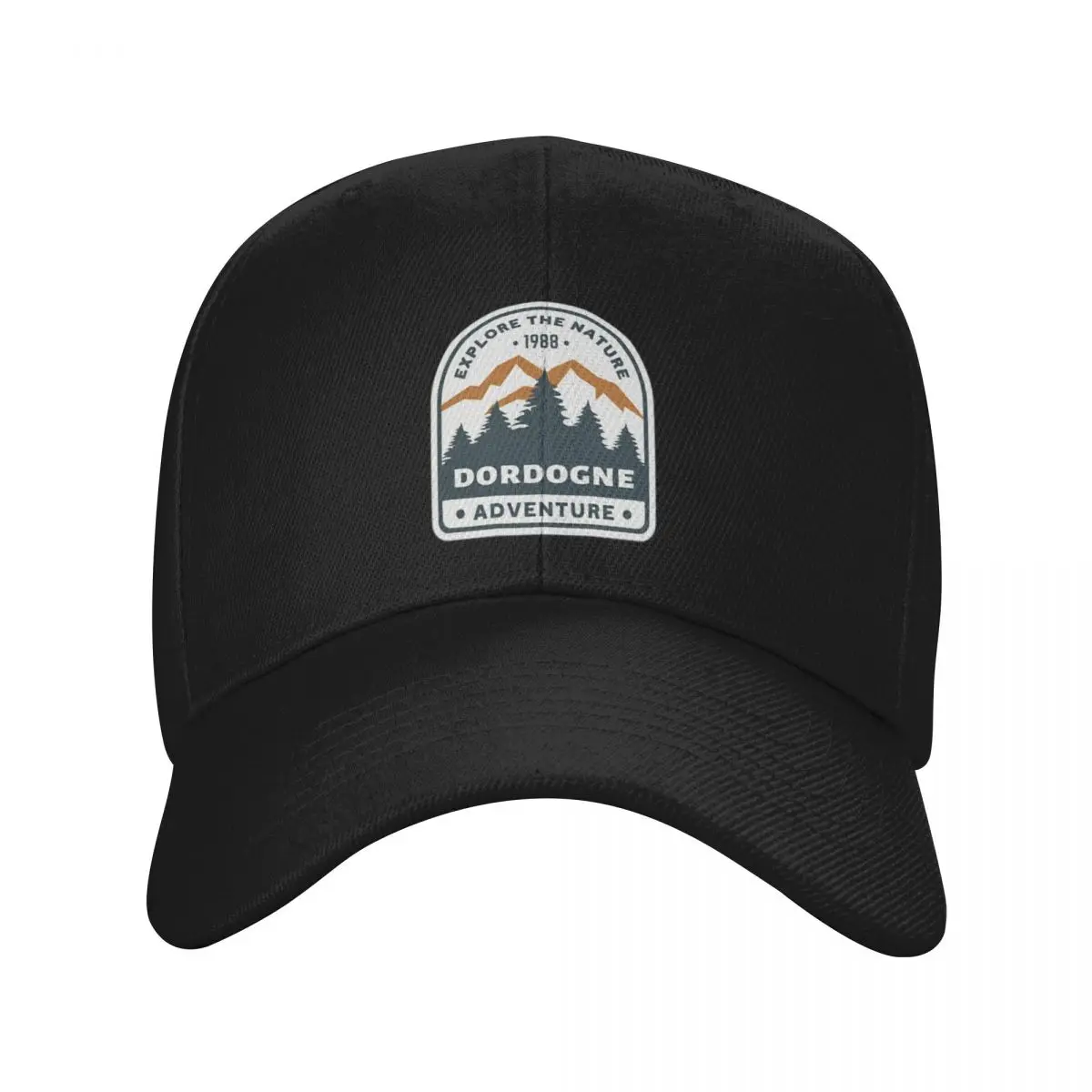 Fashion Explore The Nature Dordogne Adventure 1988 Retro Outdoors Design baseball cap Washed Denim Cap Sun Visor Cap
