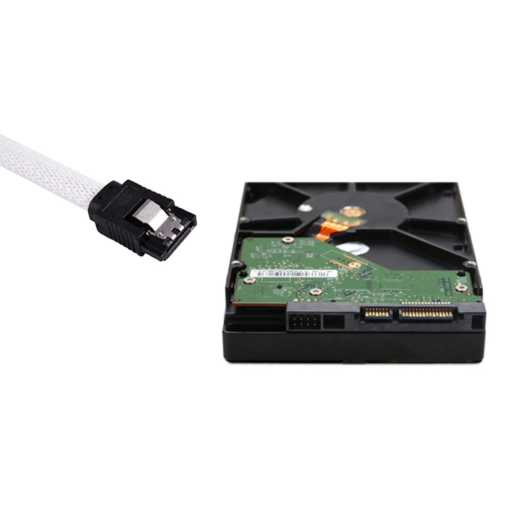

3X 50CM SATA 3.0 III SATA3 7Pin Data Cable 6Gb/S SSD Cables HDD Hard Disk Data Cord With Nylon Sleeved Premium Version-Y47A