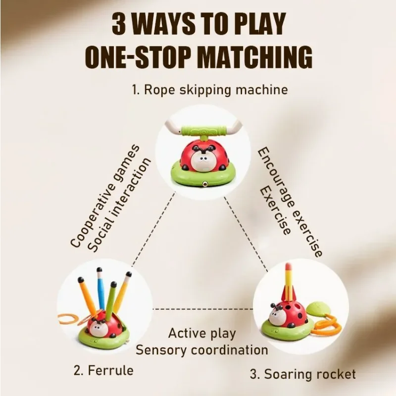 

Multifunctional Rope Skipping Machine Ferrule Game Kids Toy Adjustable Sport Machine Somatosensory Toys Gifts for Children