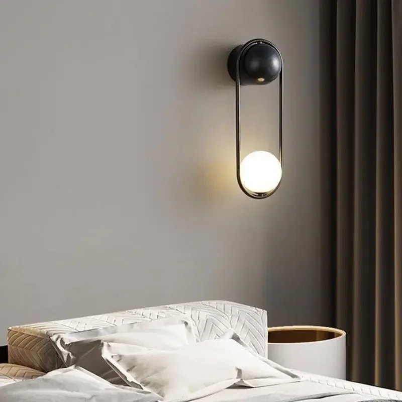 

LED Wall Lamps Lights With Glass Ball For Bedroom Bedside Living Room Aisle Balcony Corridor Interior Sconce Indoor Lighiting 7W