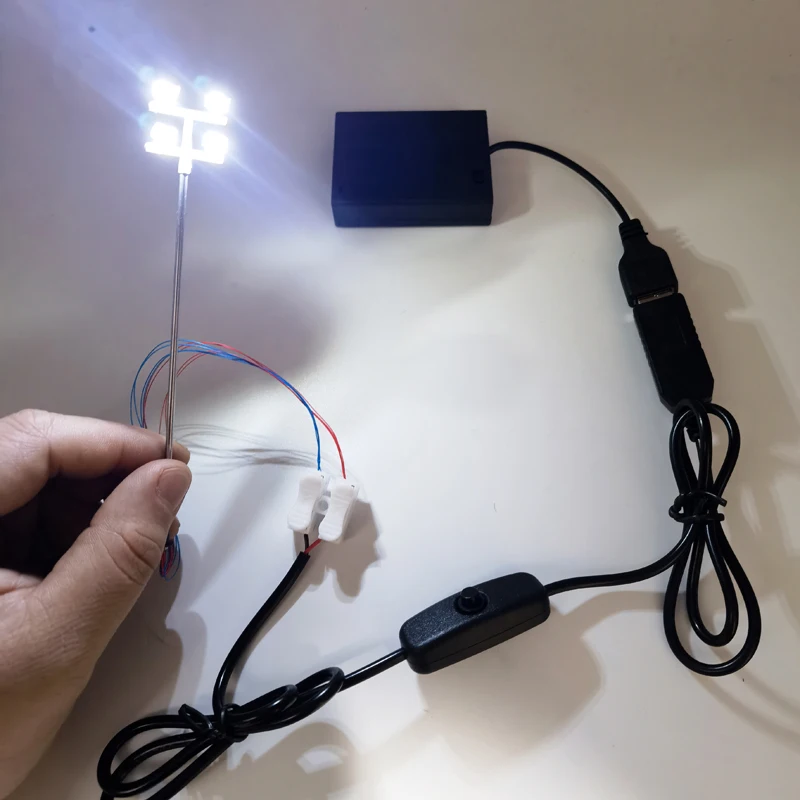 Convertitore di alimentazione Kit trasformatore da 5-12 V a 3 V Alimentatore portatile USB Modello da tavolo con sabbia illuminato