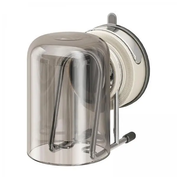 Toothbrush Holder for Bathroom Suction Cup Wall Mount No Drill Stainless Steel Frame with Cup Hygienic Storage for Shower