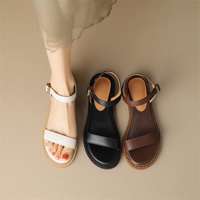 New Summer Sandals Women Shoes Open Toe Chunky Heels Sandals for Women Handmade Versatile Low Heel Sandals Shoes Zapatos Mujer