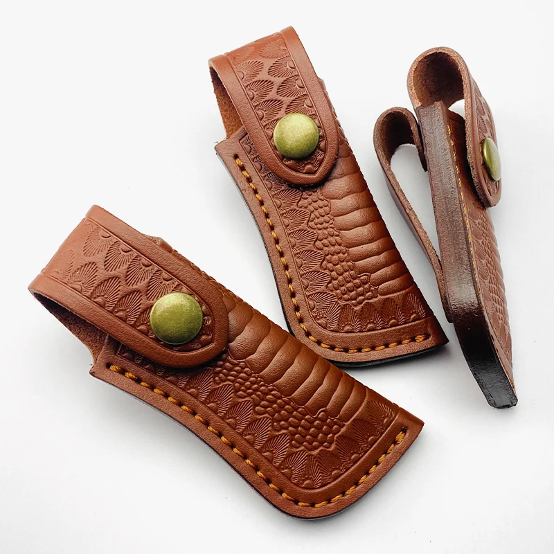 Folding Knife Scabbard Knife Cover Cowhide Folding Knife Storage Customization