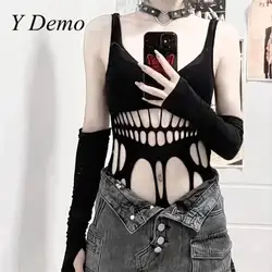 Y Demo Sexy Holow Out Sleeveless Camis For Women Elastic Suspenders Camisole Slip Dress