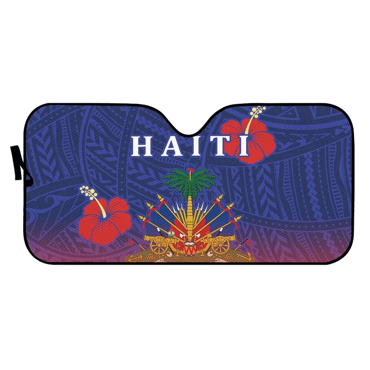 Haiti Flag Printed Design Car Windshield Sunshades Trend Universal Auto Windscreen Shade Vehicles Sun Protection for Men Women